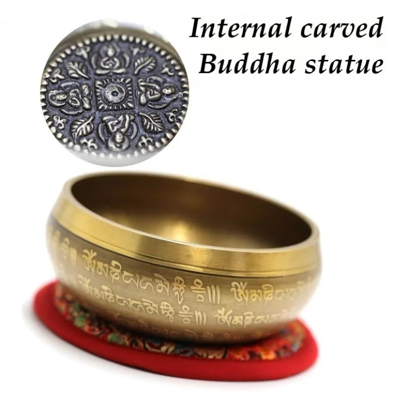 Handmade Copper Tibetan Singing Bowl Yoga Meditation Sound Healing Bowl