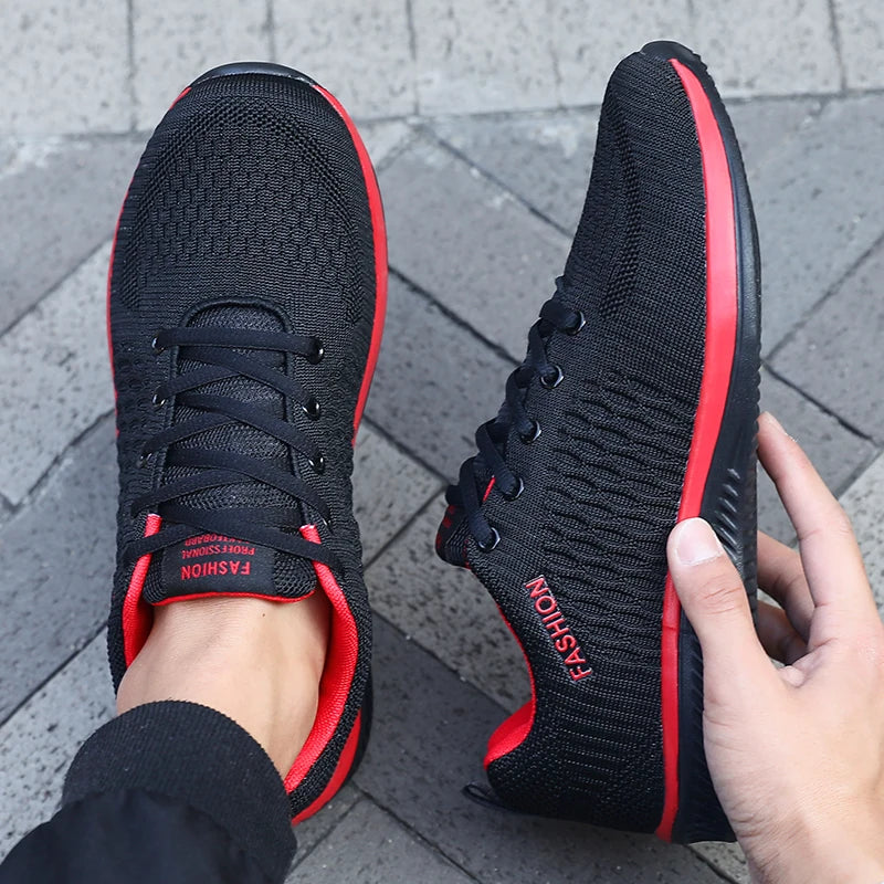Men’s Mesh Running Sneakers Lightweight Breathable Athletic Casual Shoes 2025