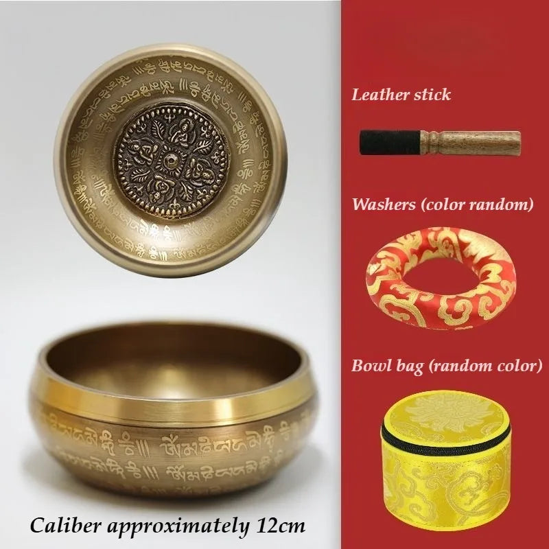 Handmade Copper Tibetan Singing Bowl Yoga Meditation Sound Healing Bowl