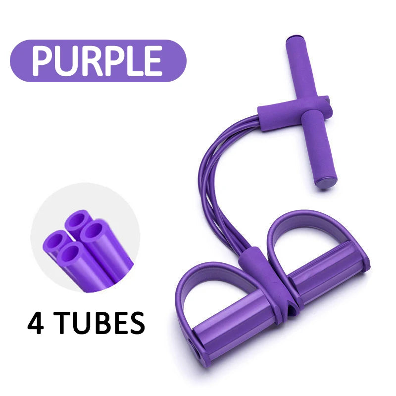 6-Tube Multifunction Resistance Rope Yoga Pedal Puller Fitness Trainer