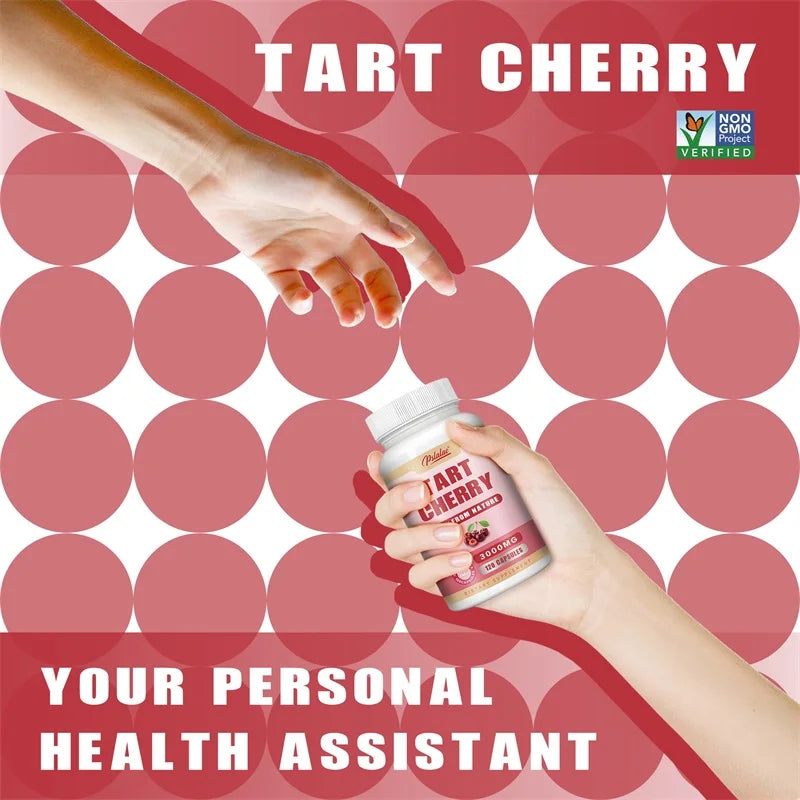 Tart Cherry Capsules 3000mg Joint Support Muscle Recovery Supplement