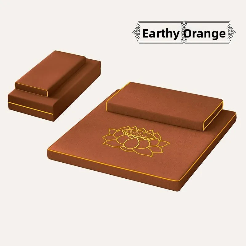 Thickened Zen Meditation Pad Coconut Fiber Embroidered Yoga Sitting Cushion