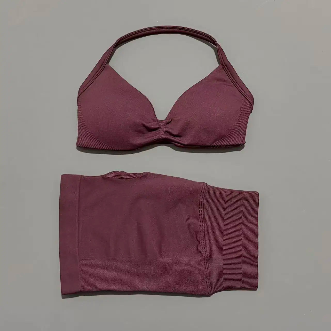 Women’s 2-Piece Yoga Set Strappy Sports Bra & High Waist Shorts Activewear