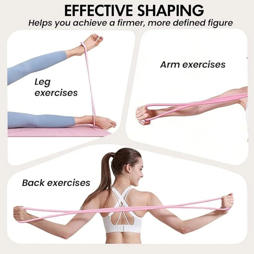 Resistance Bands with Handles Figure 8 Elastic Fitness Workout Bands