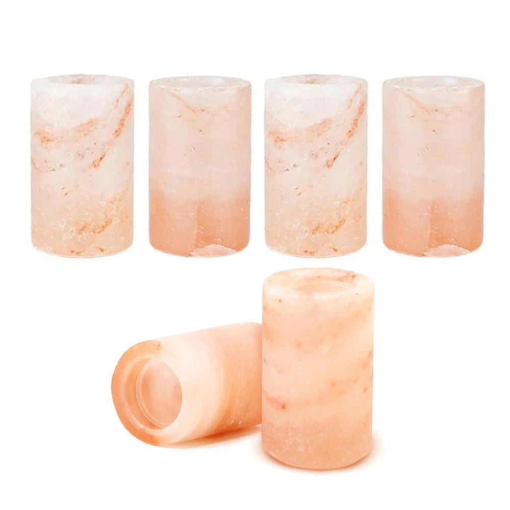Himalayan Pink Salt Shot Glasses Set of 6 Natural Tequila Glasses