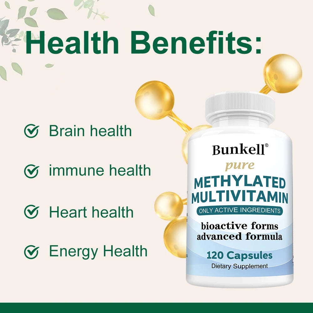 Methylated Multivitamin Capsules Activated B Complex Daily Energy Support