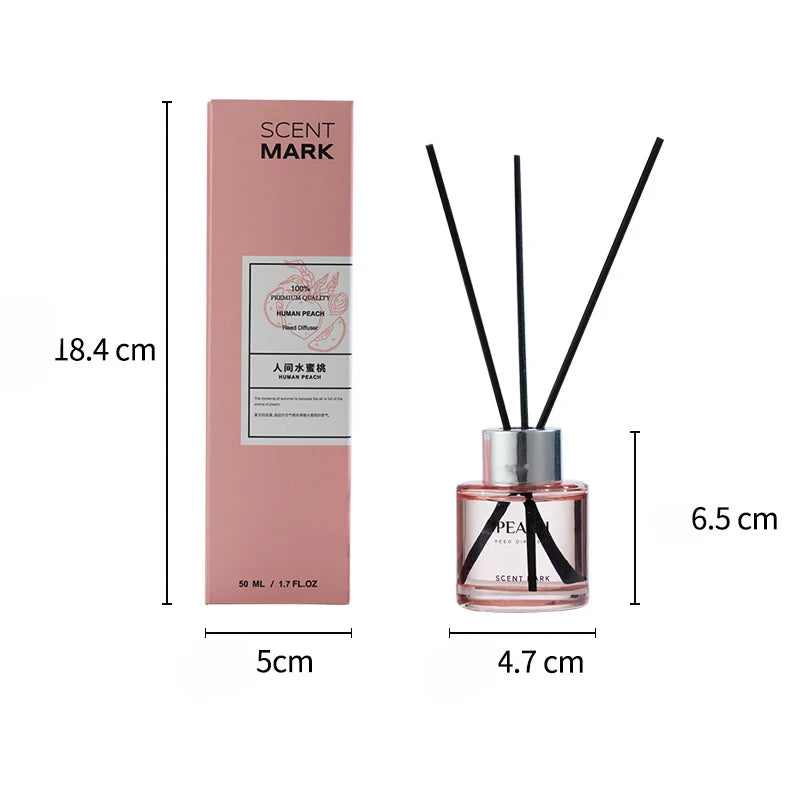 Lavender Jasmine Reed Diffuser Set 50ml Home Aromatherapy Fragrance Sticks