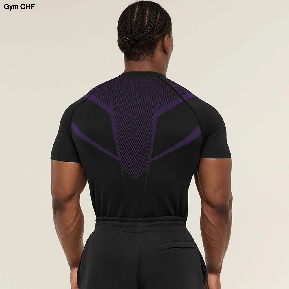 Men’s Compression Running T-Shirt Short Sleeve Gym Fitness Sports Top SHARK
