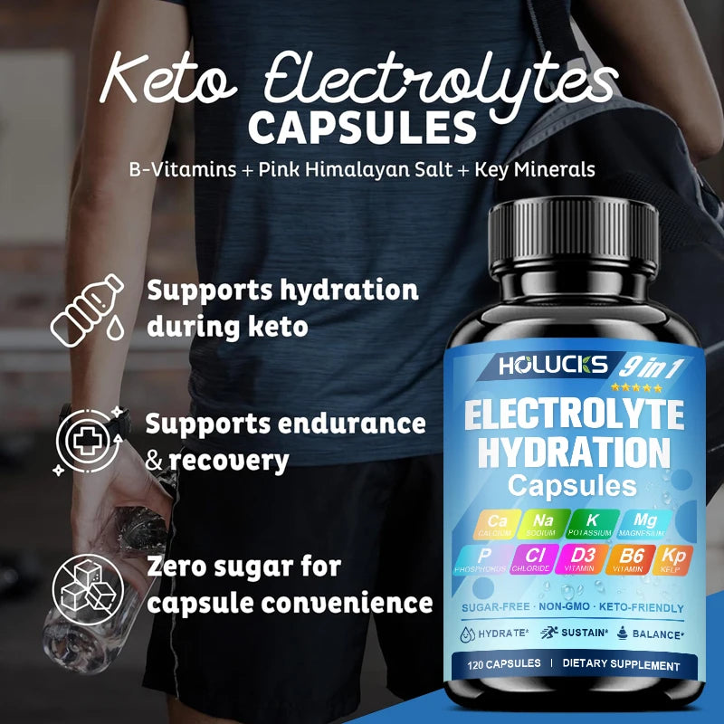 Electrolyte Hydration Capsules Workout Recovery Energy Fluid Balance Support