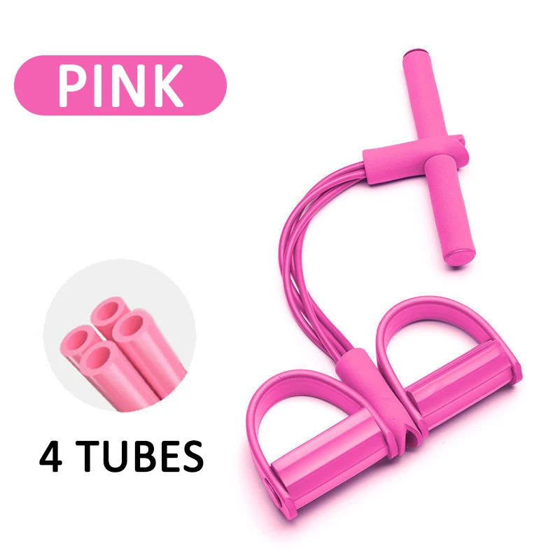 6-Tube Multifunction Resistance Rope Yoga Pedal Puller Fitness Trainer