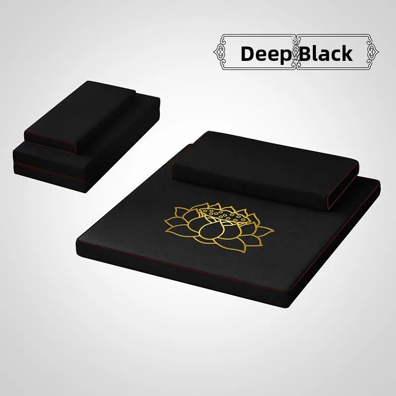 Thickened Zen Meditation Pad Coconut Fiber Embroidered Yoga Sitting Cushion