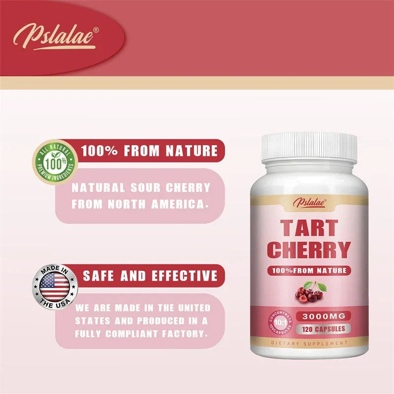 Tart Cherry Capsules 3000mg Joint Support Muscle Recovery Supplement