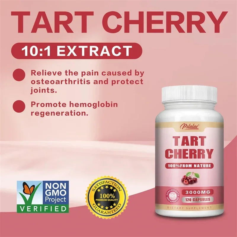 Tart Cherry Capsules 3000mg Joint Support Muscle Recovery Supplement