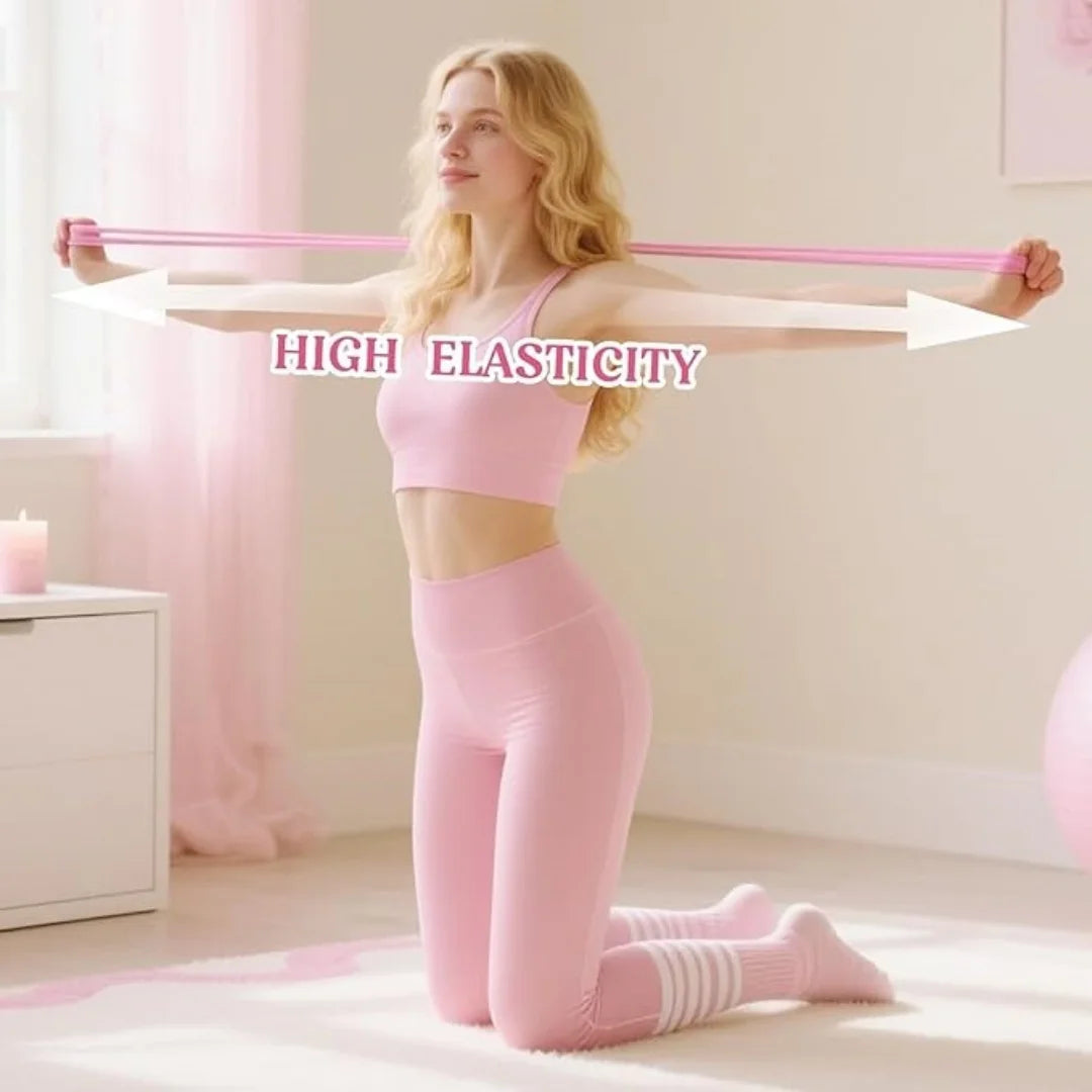 Resistance Bands with Handles Figure 8 Elastic Fitness Workout Bands
