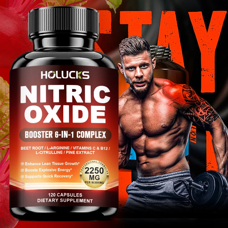 Nitric Oxide Booster Pre Workout Energy Pump Endurance Supplement