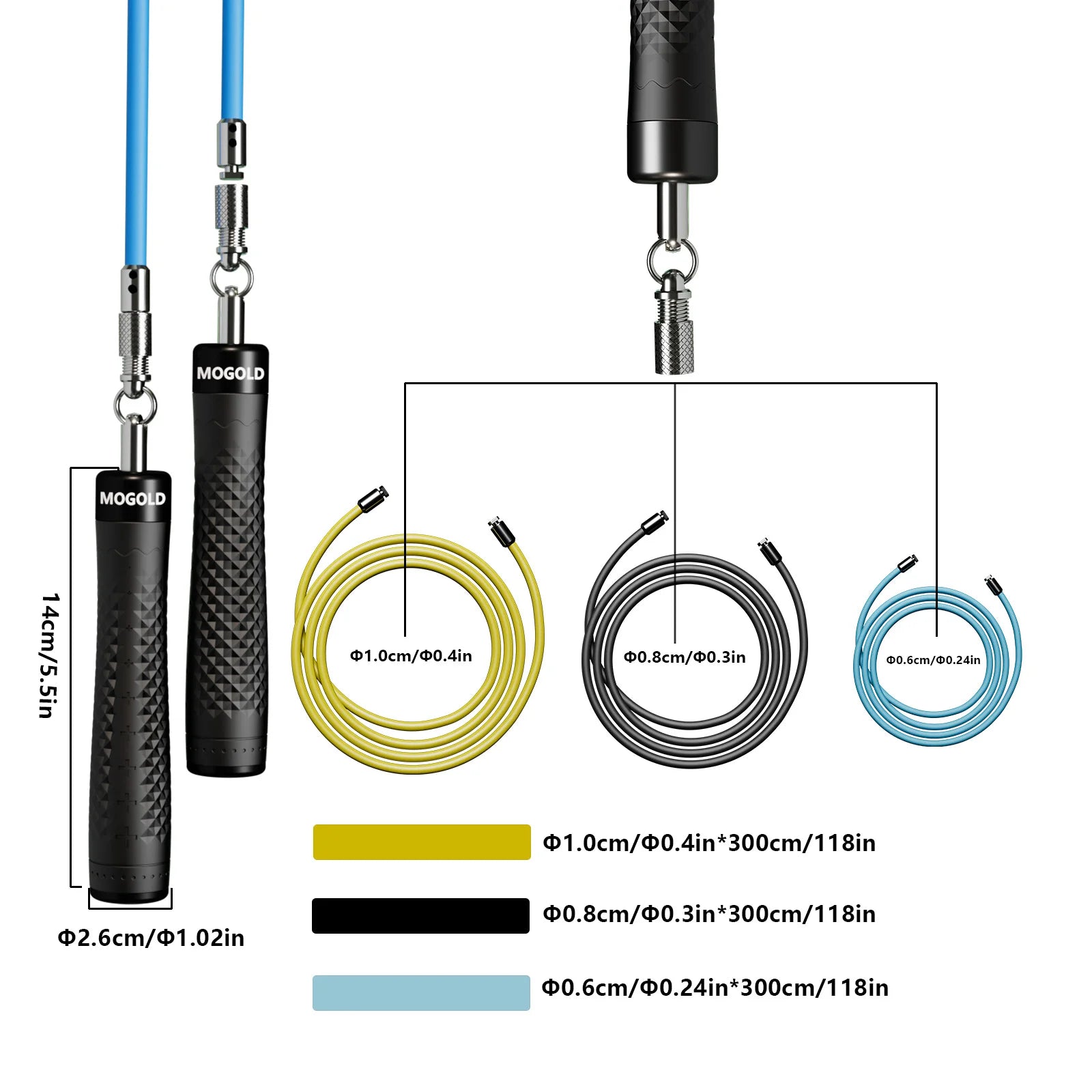 MOGOLD Non-Slip Jump Rope