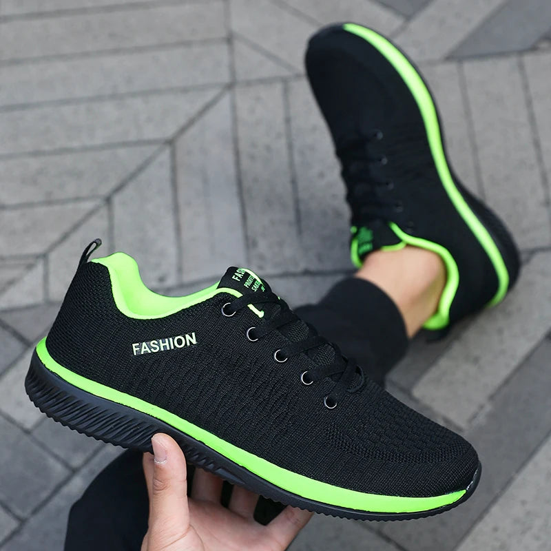 Men’s Mesh Running Sneakers Lightweight Breathable Athletic Casual Shoes 2025