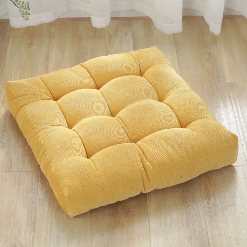 Square Floor Pillow Cushion Meditation Yoga Seating Thick Tufted Mat Pad