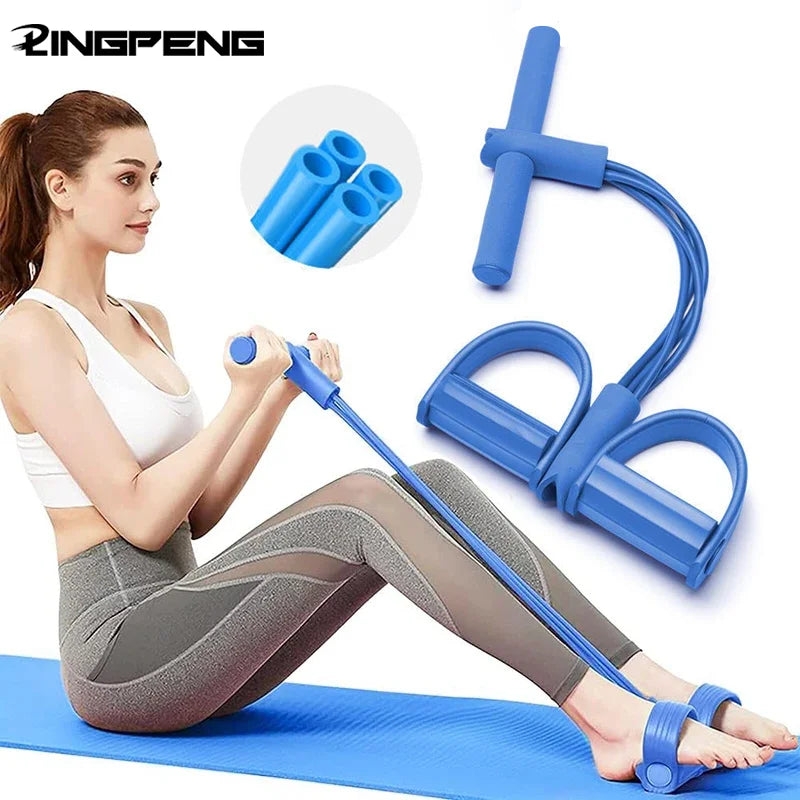 6-Tube Multifunction Resistance Rope Yoga Pedal Puller Fitness Trainer