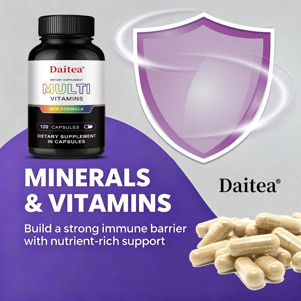 Multivitamin & Mineral Capsules Energy Muscle Immune Support Formula