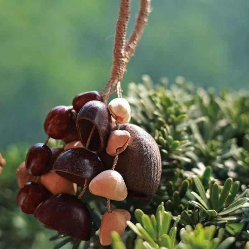 Natural Nut Shell Handmade Wind Chimes Meditation Yoga Healing Bells