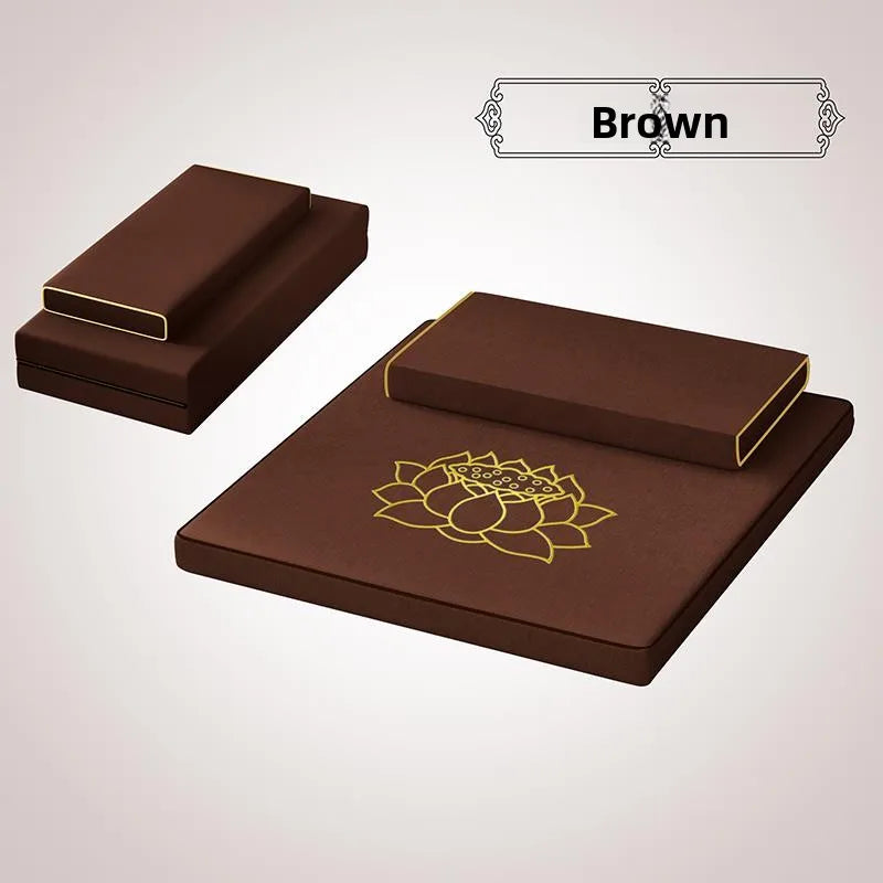 Thickened Zen Meditation Pad Coconut Fiber Embroidered Yoga Sitting Cushion