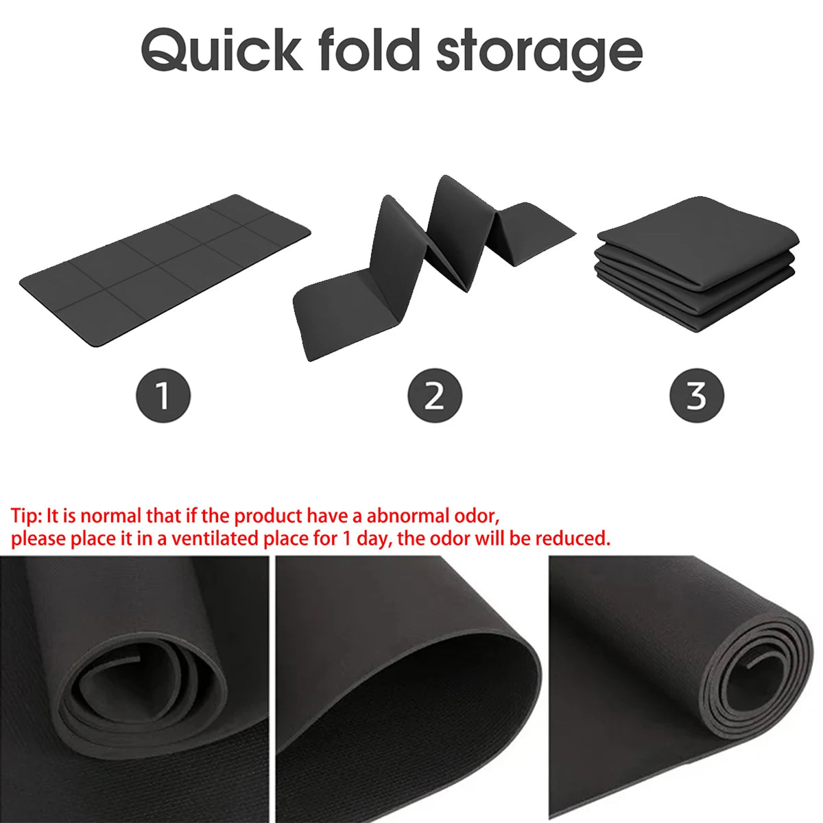 Foldable Eco-Friendly EVA Yoga Mat Travel Pilates Fitness Exercise Mat
